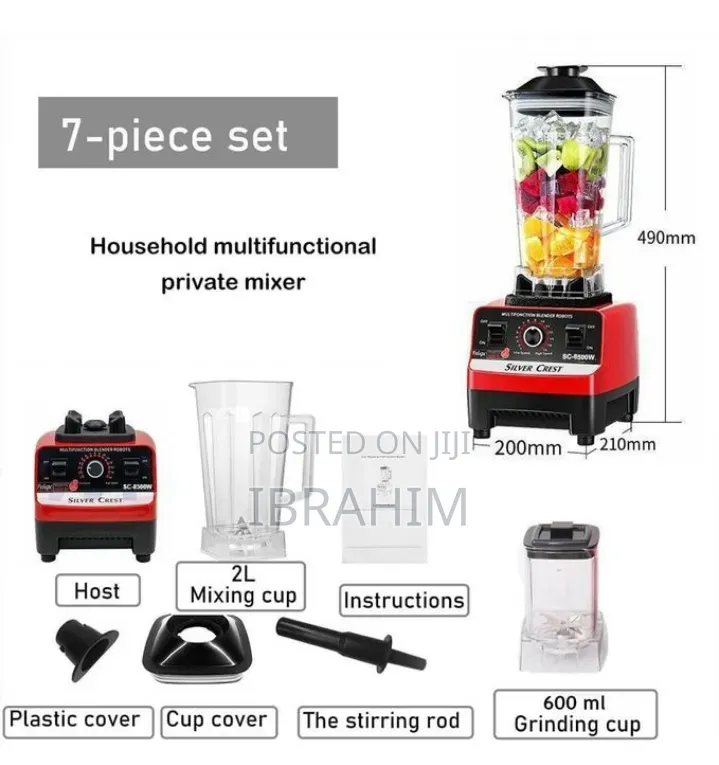 2l Industrial Food Crusher • Blender • With 2 Jar • 8500watts