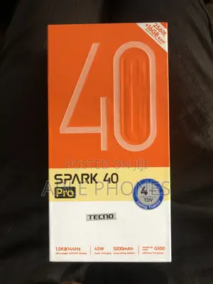 New Tecno Spark 40 Pro 256 GB Black