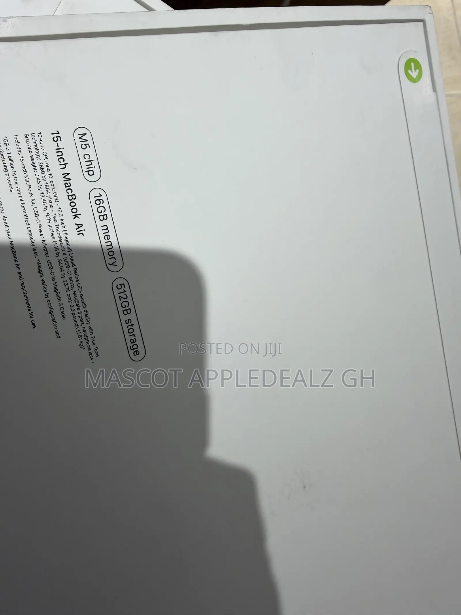 New Laptop Apple MacBook Air 2026 M5 16GB Apple M5 SSD 512GB