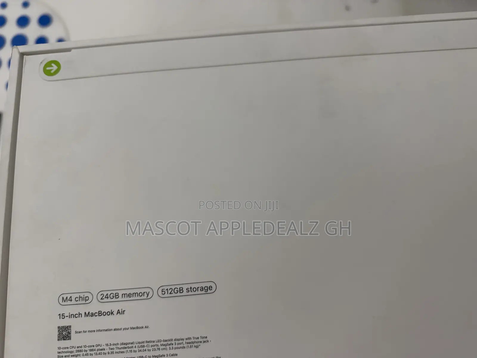 New Laptop Apple MacBook Air 2025 M4 24GB Apple M4 SSD 512GB