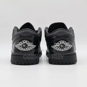 Original Nike Air Jordan 1 Low Black Croc