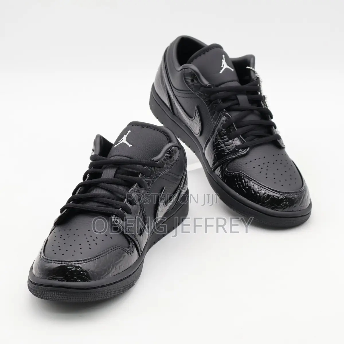 Original Nike Air Jordan 1 Low Black Croc