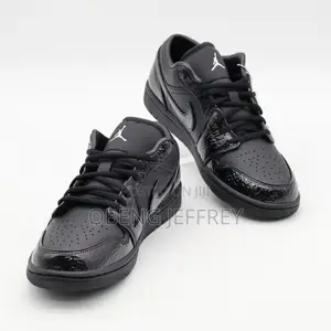 Original Nike Air Jordan 1 Low Black Croc