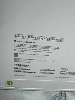 New Laptop Apple MacBook Air 2026 M5 16GB Apple M5 SSD 512GB