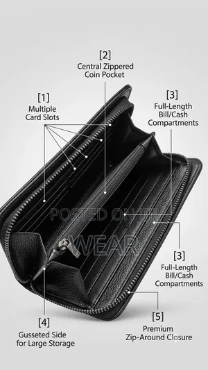 *Men’S Premium Leather Purse