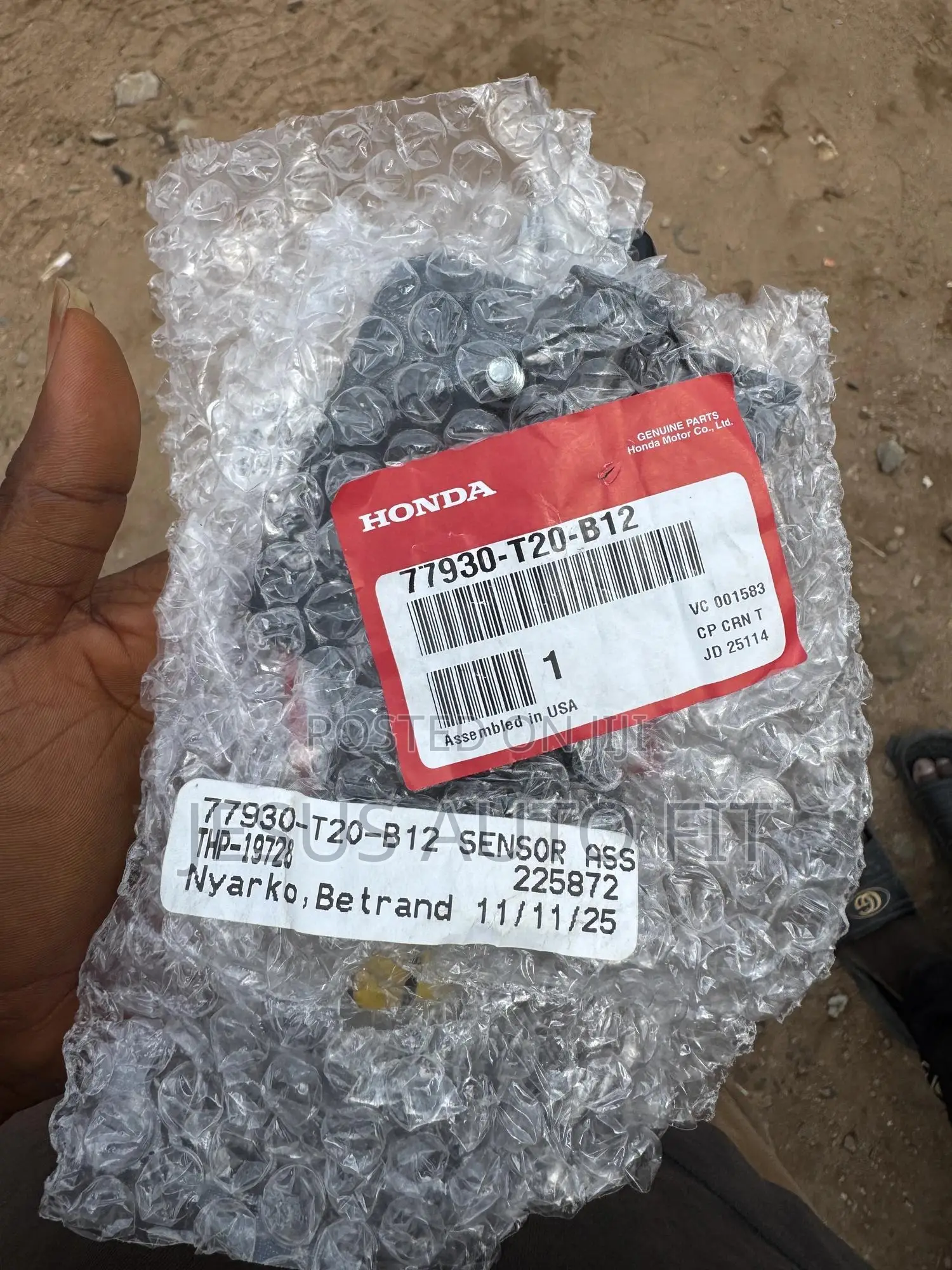 2022-2025 Honda Civic Airbag Impact Crash Sensor (77930-T20-B120-M1)