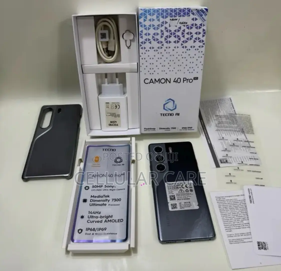 New Tecno Camon 40 Pro 5G 256 GB Black