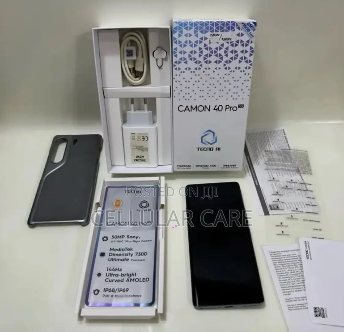New Tecno Camon 40 Pro 5G 256 GB Black