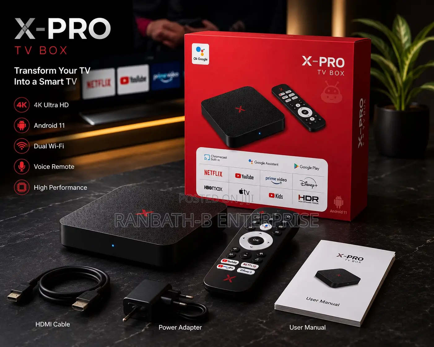Latest X-pro Android Tv Box – Netflix, Youtube More