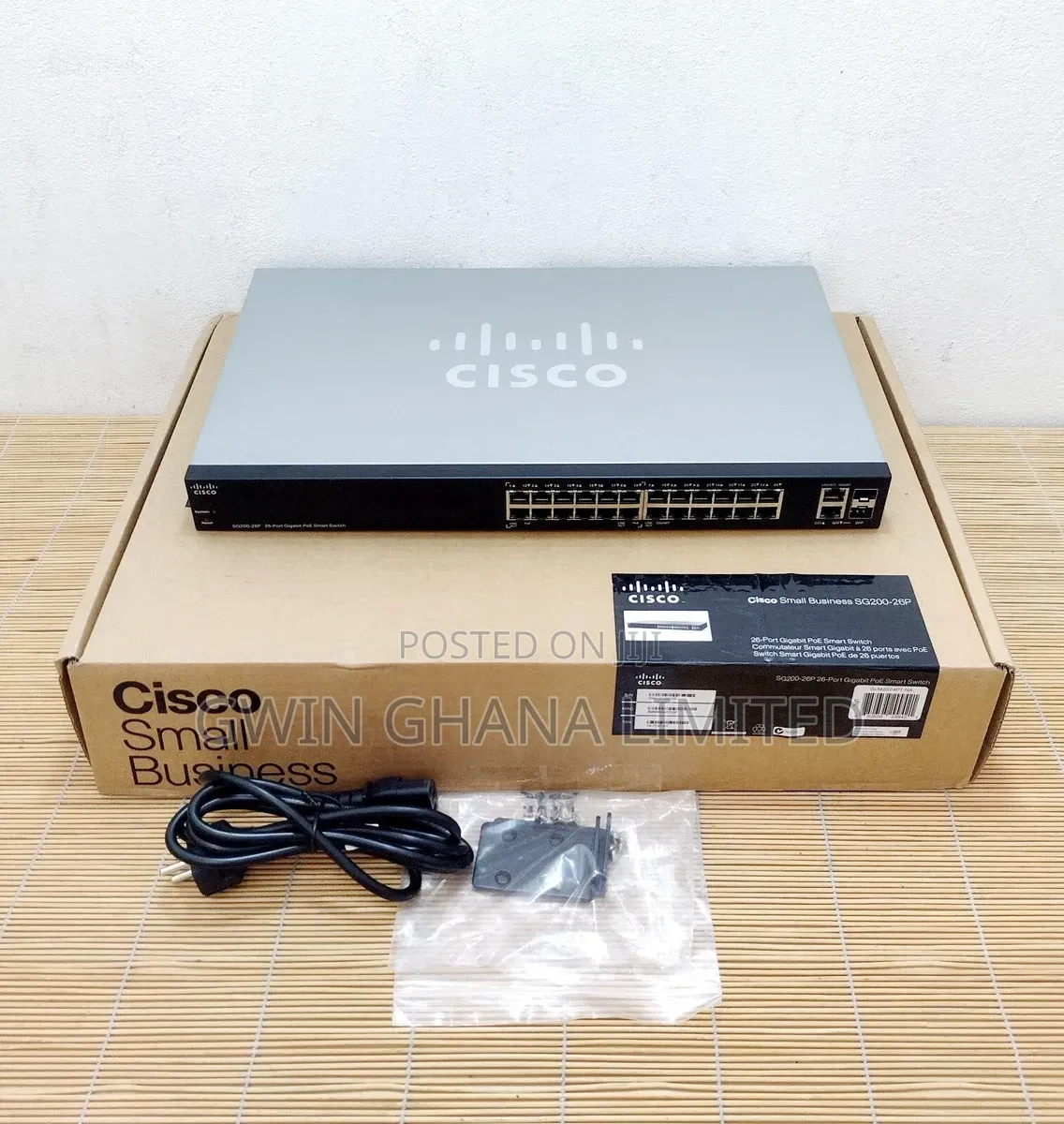 Cisco Sg200-26p 26-Port Gigabit 12-Ports Poe 100w + 2sfp. Refurbished