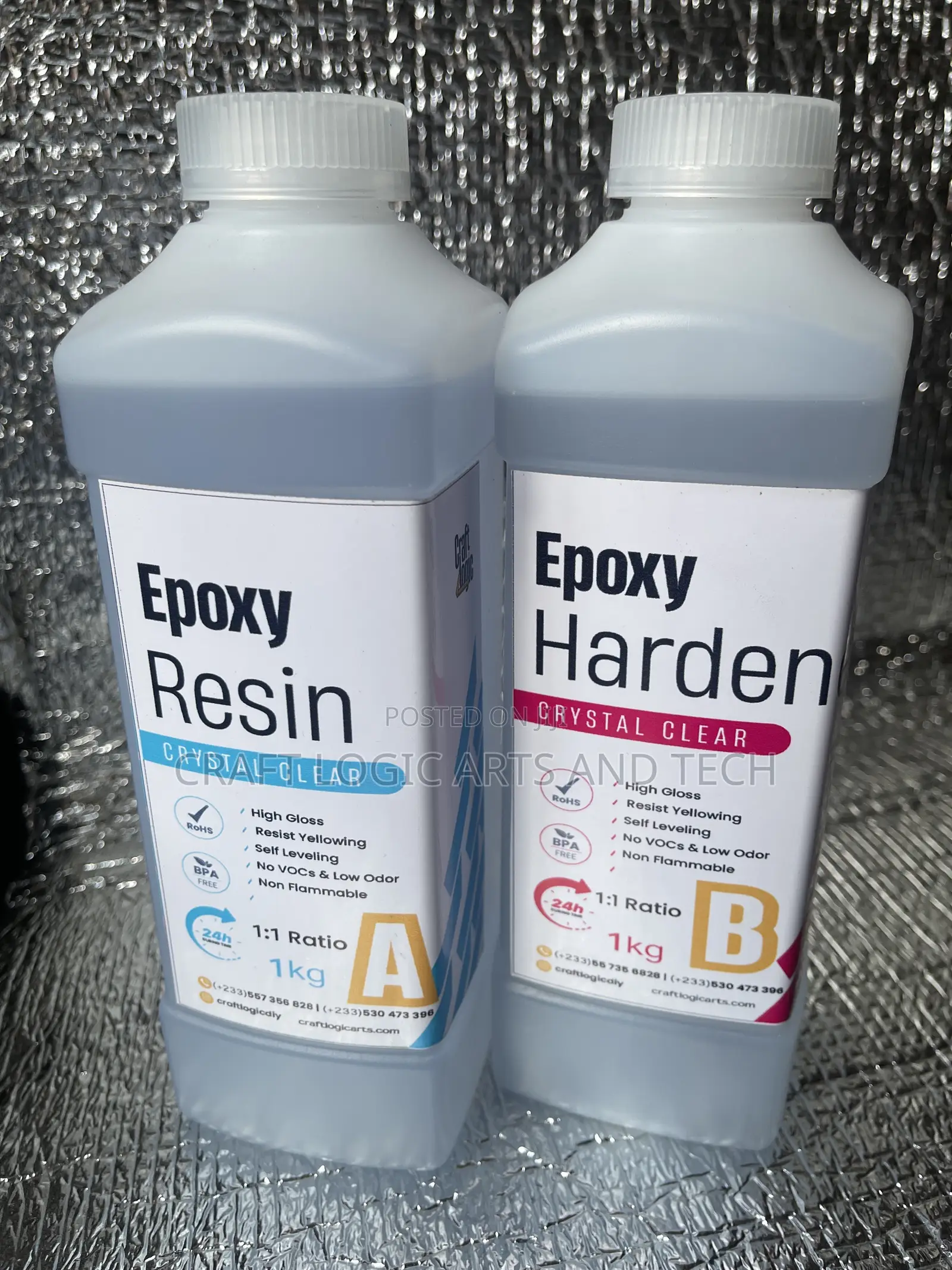 Epoxy Resin and Hardener (A+B) 1:1, 2:1 3:1 Mixing Ratios Fast Cure