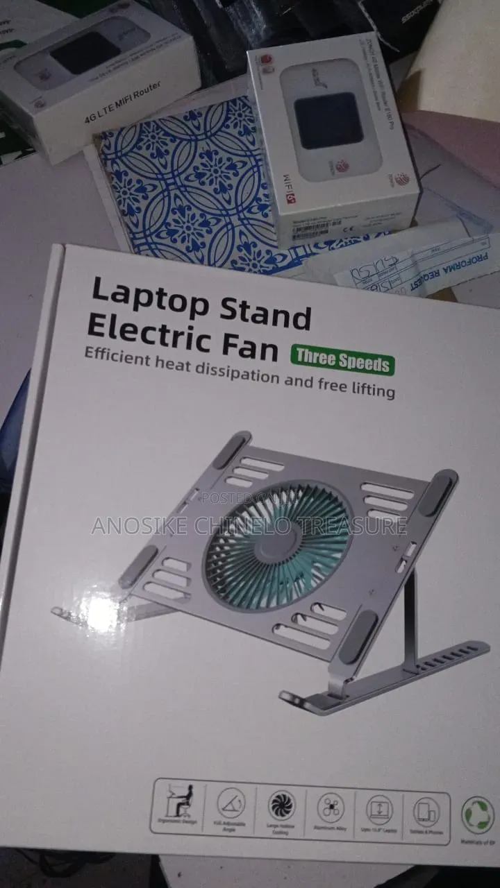 Adjustable Laptop Cooling Stand With Fan