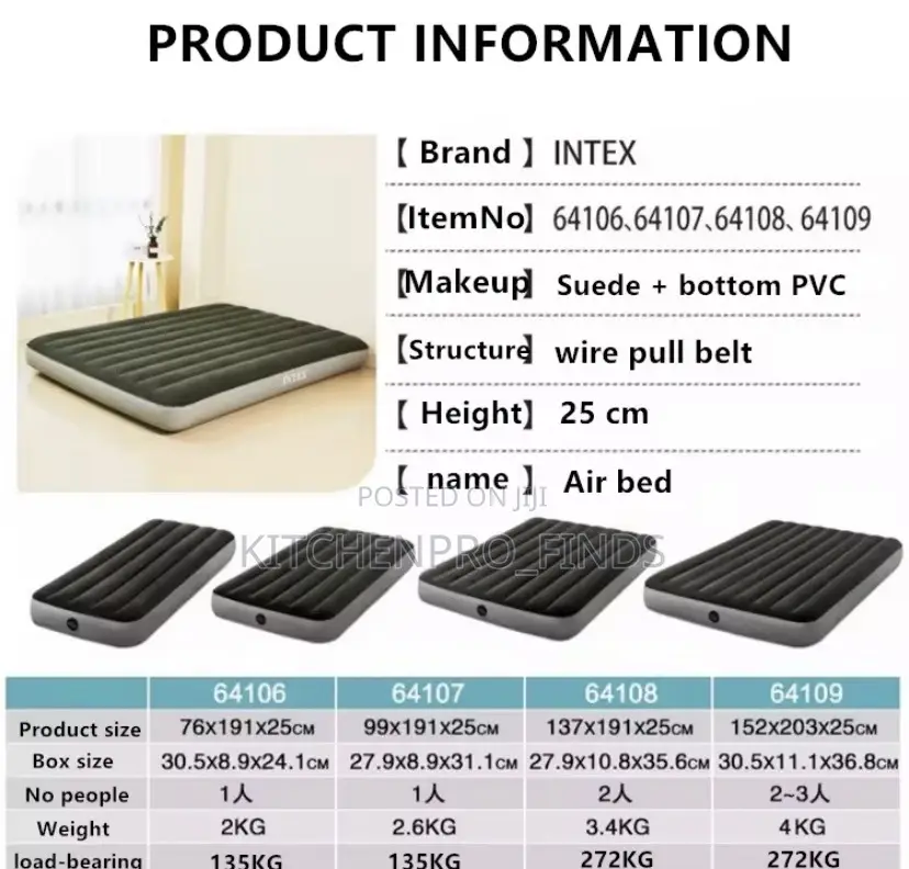 Single Size Inflatable Mattress