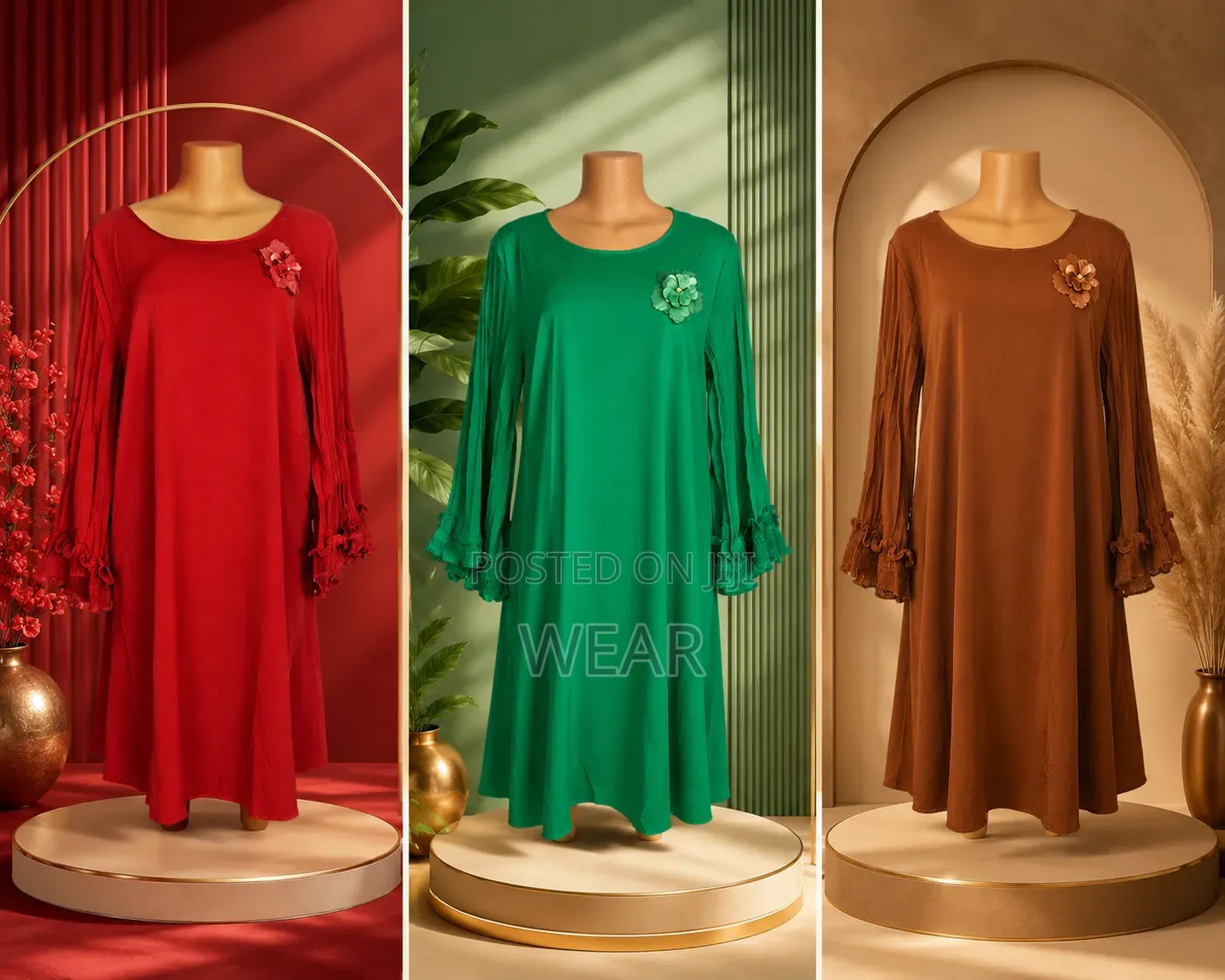 Straight Dress With Sleeves