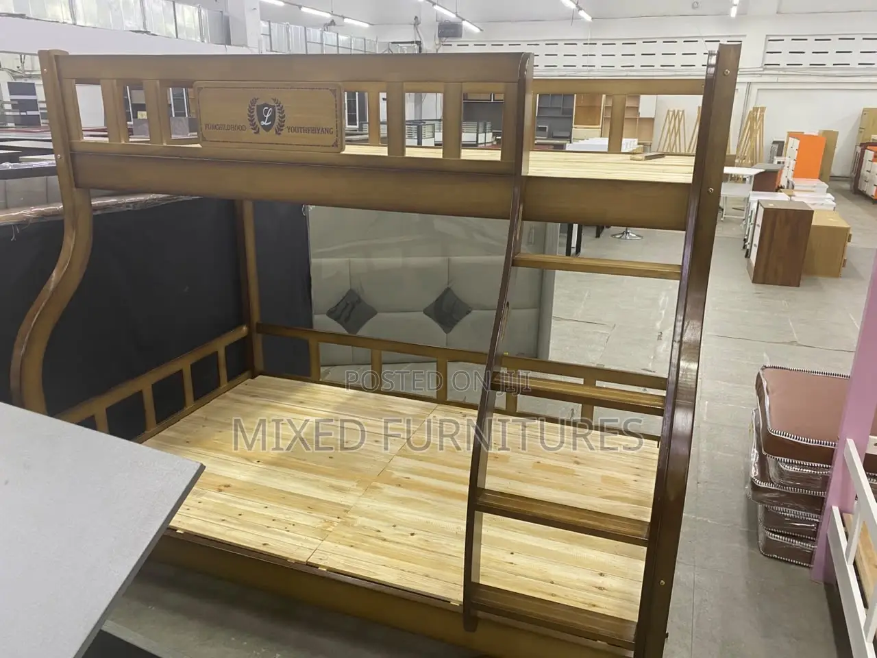 Wooden Bunk Bed 1 Half Top Double Down