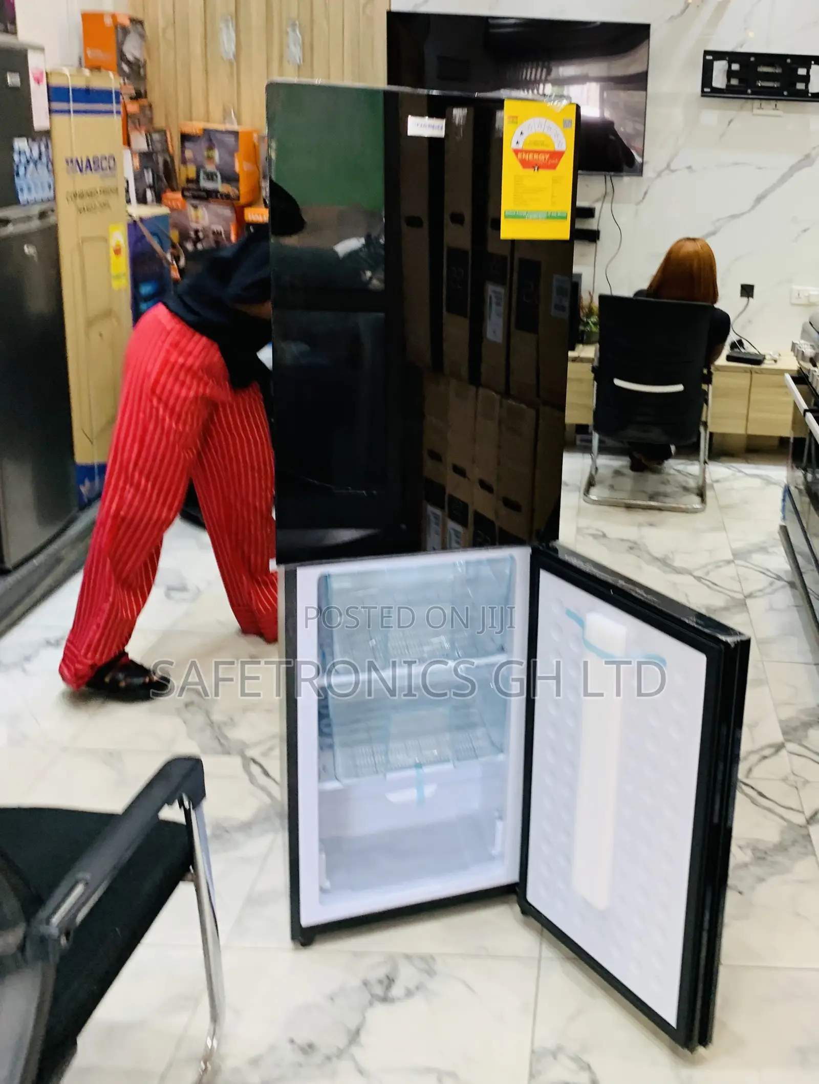 Just Shop Mirror Black Nasco 196 LTRS Double Door Bottom Mount