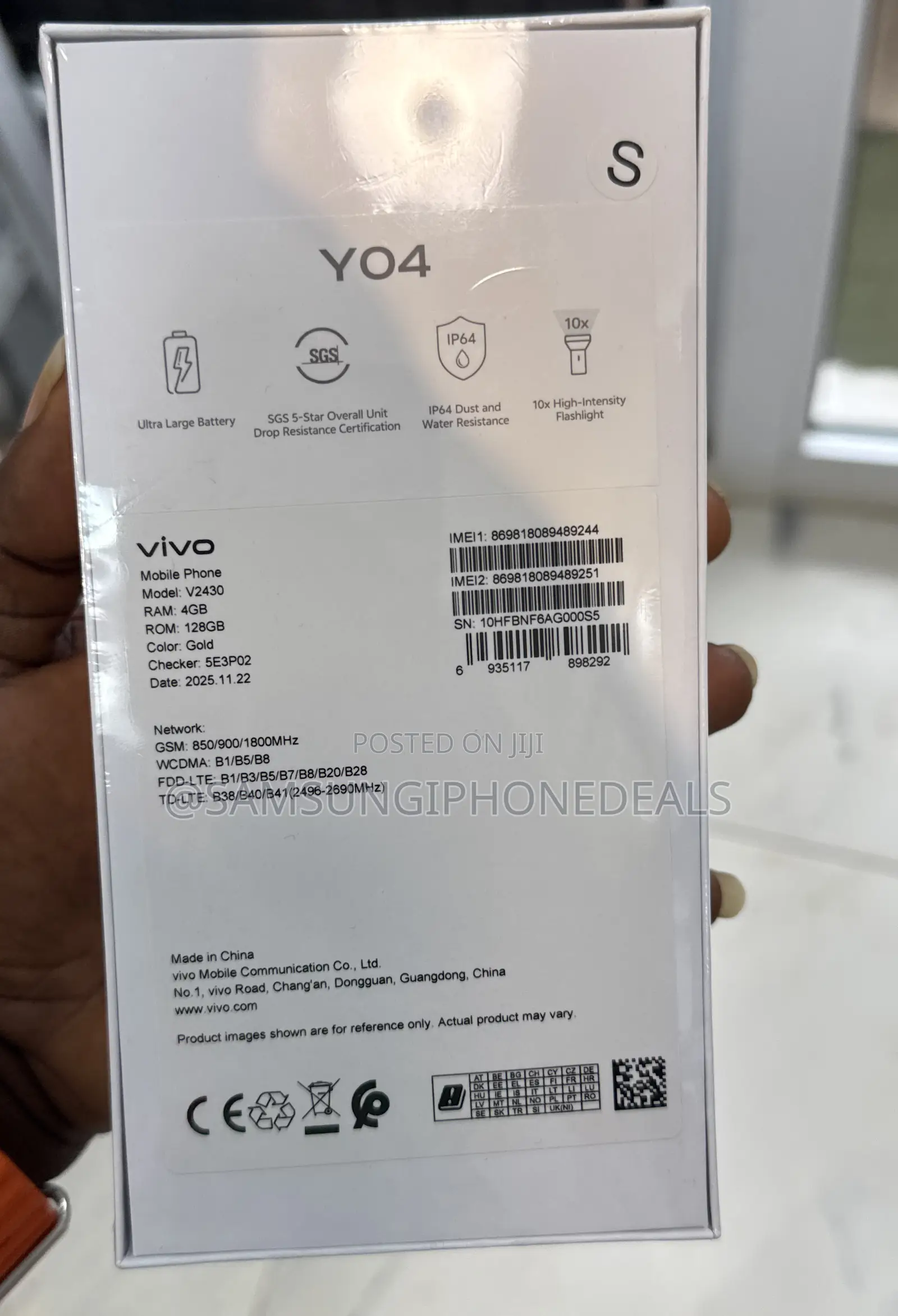 New Vivo Y04 128 GB Black