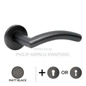 Matt Black Curved Door Lock