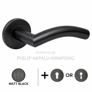 Matt Black Curved Door Lock