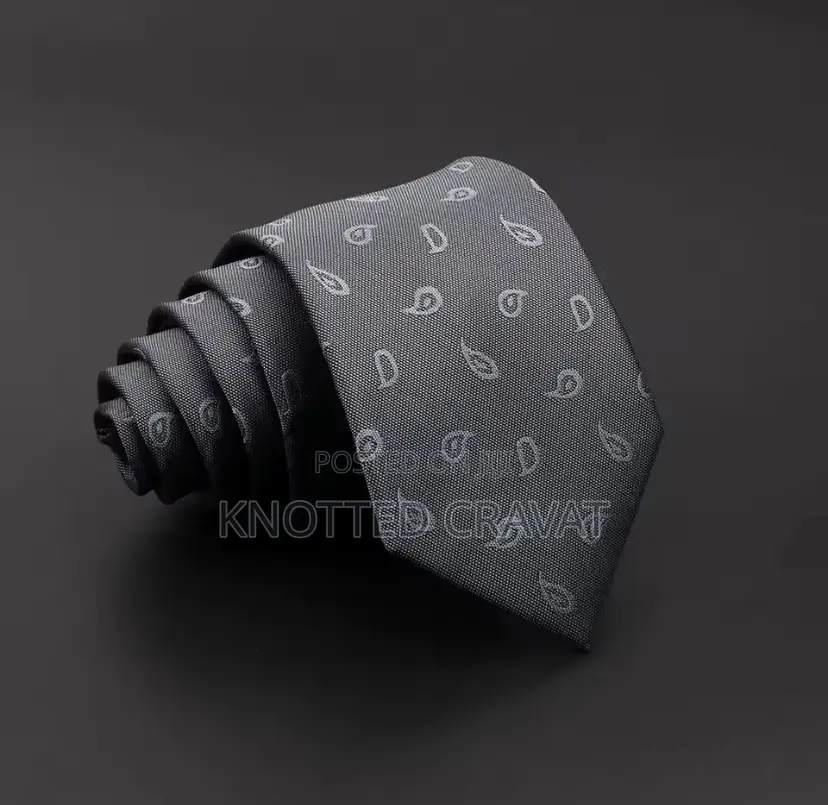 Grey Paisley Tie