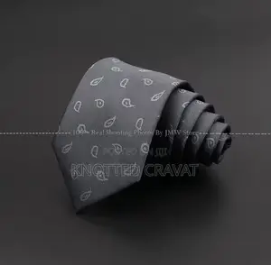 Grey Paisley Tie