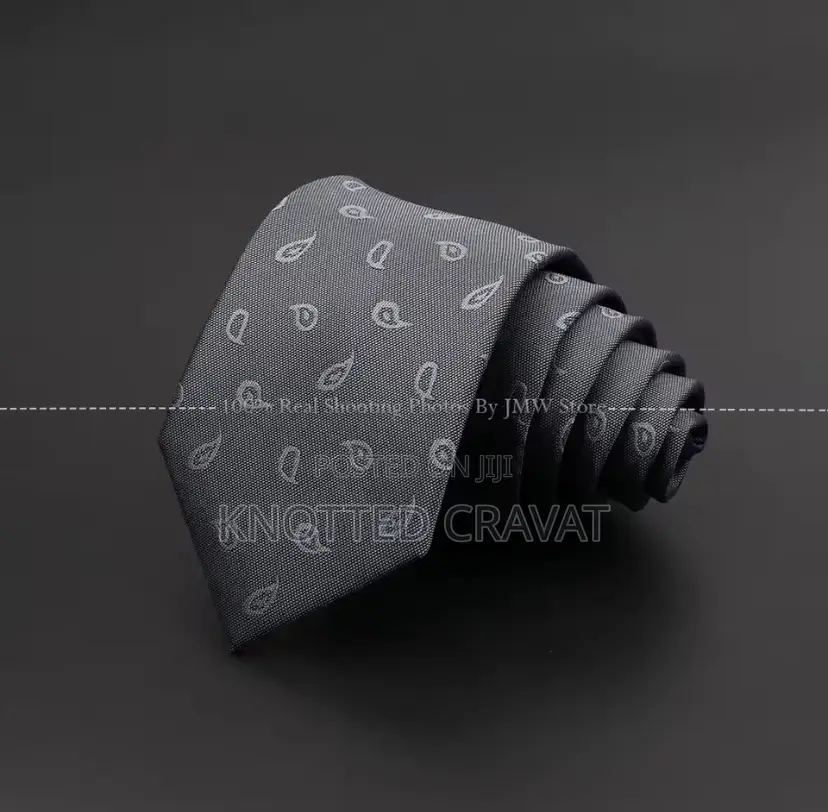 Grey Paisley Tie