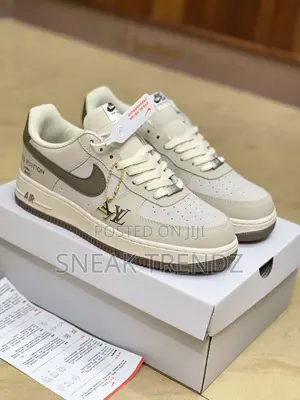 Louis Vuitton Nike Air Force Lv Cream N Brown