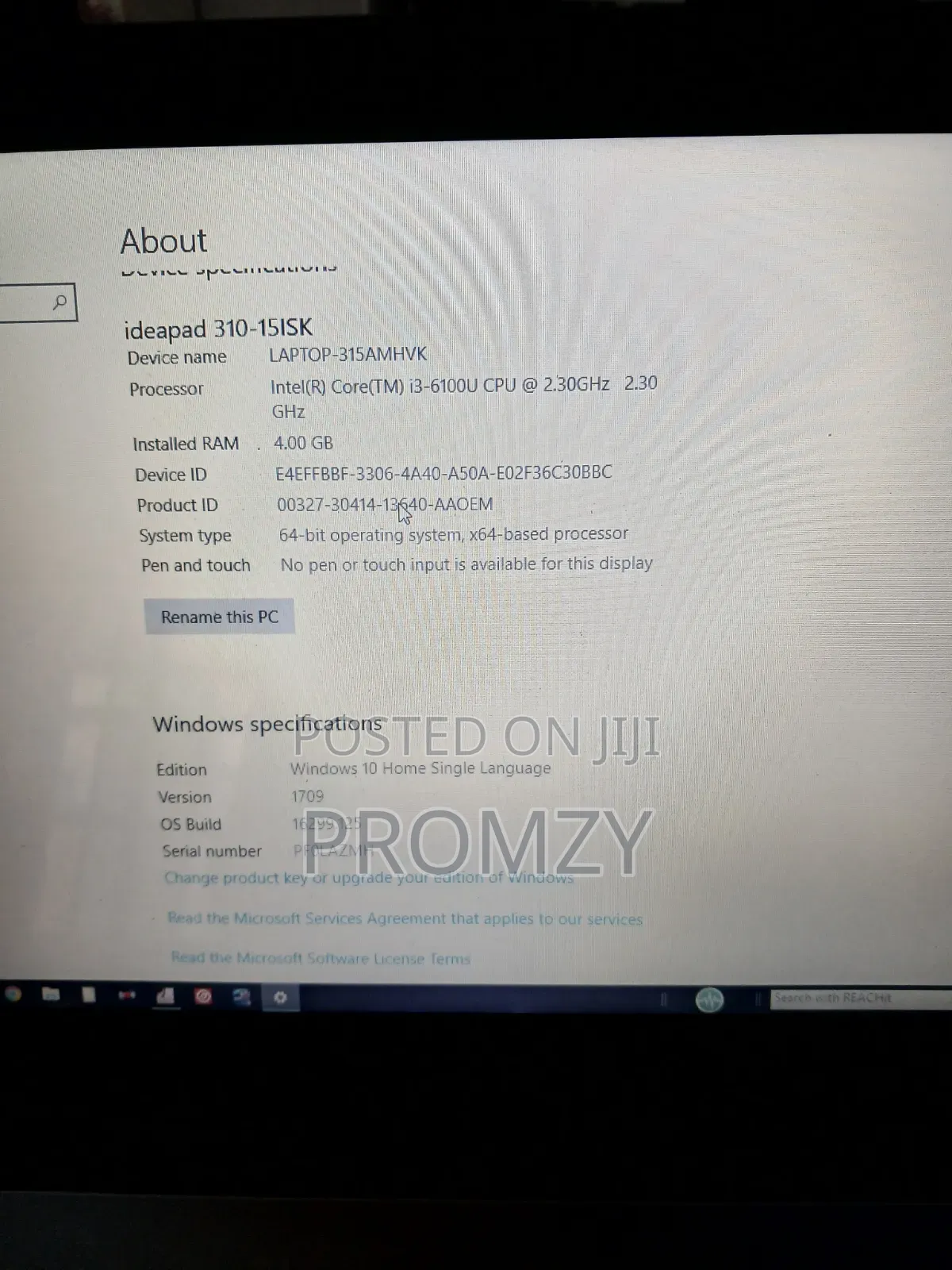 Laptop Lenovo IdeaPad 310 4GB Intel Core i3 HDD+SSD 1T