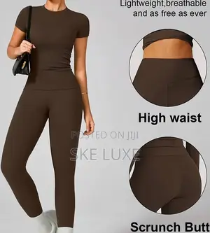Women's Two-Piece Short-Sleeve Activewear Set