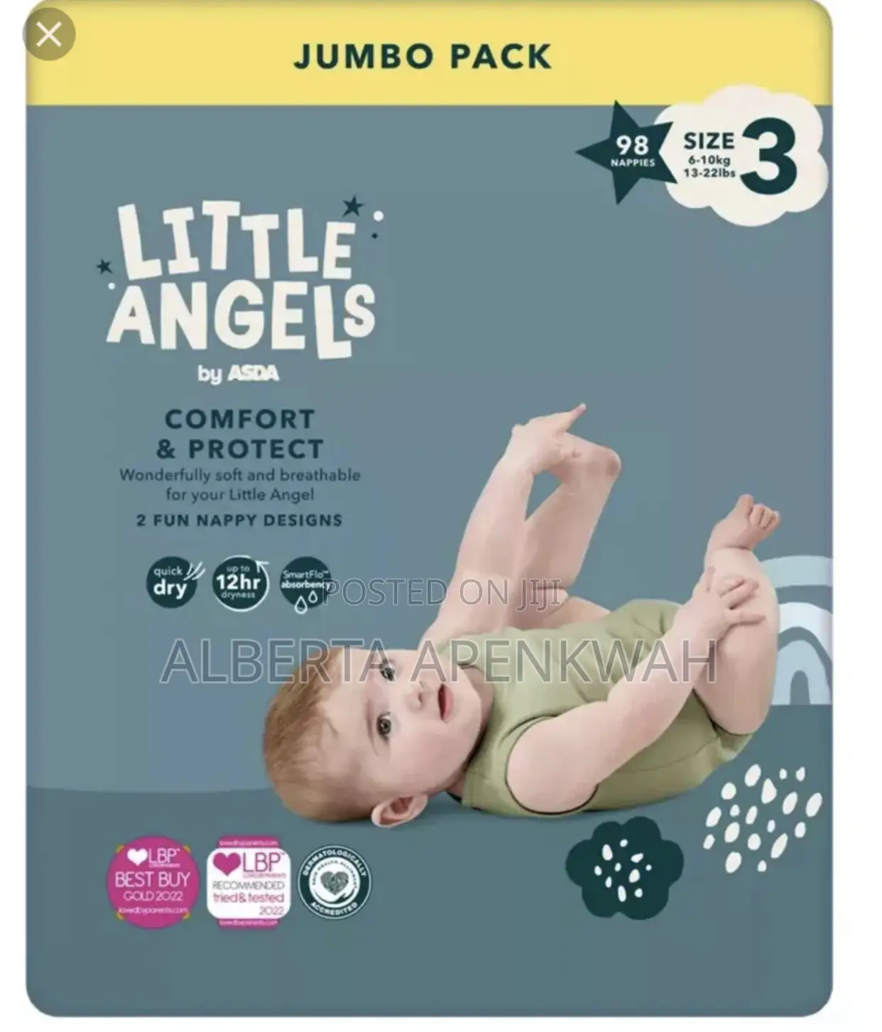 Asda Little Angle Daiper Size 3-6+