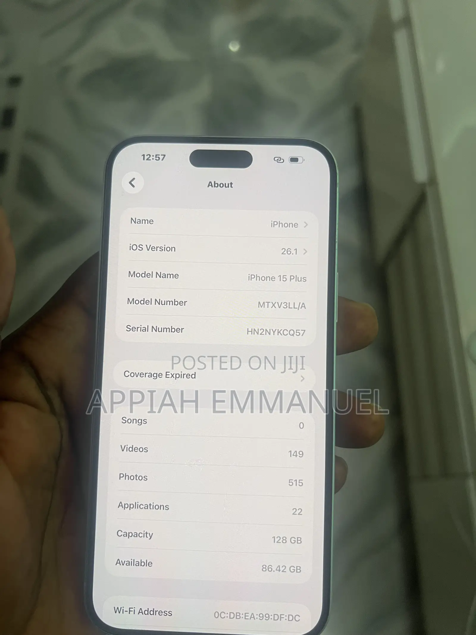 Apple iPhone 15 Plus 128 GB White