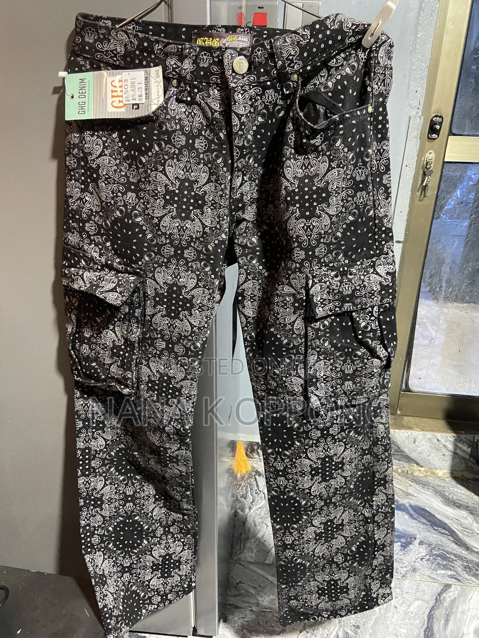 CHG Denim Hoodie That Uses an Off-White- Crossed-Arrow Designwit Down