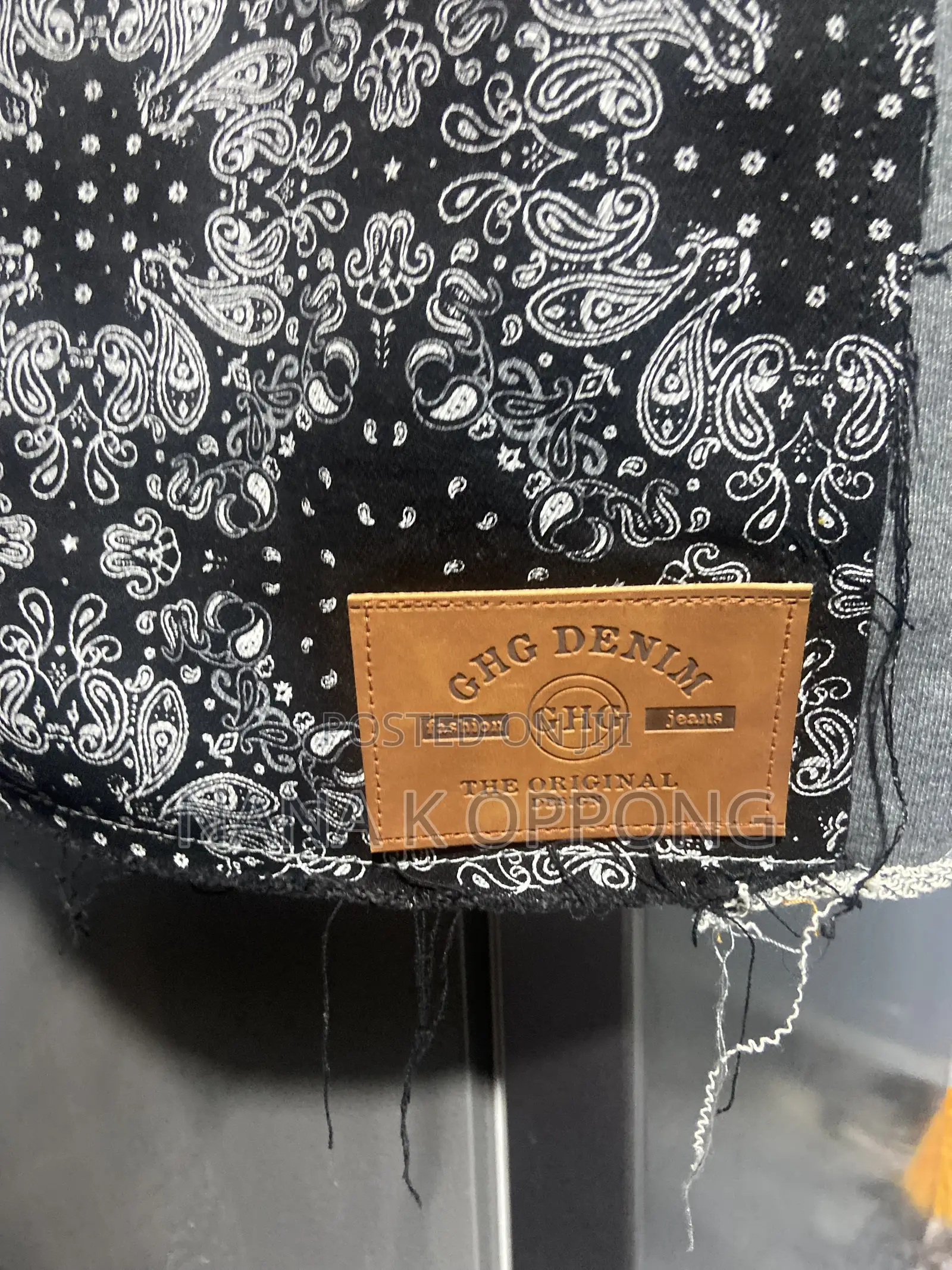 CHG Denim Hoodie That Uses an Off-White- Crossed-Arrow Designwit Down