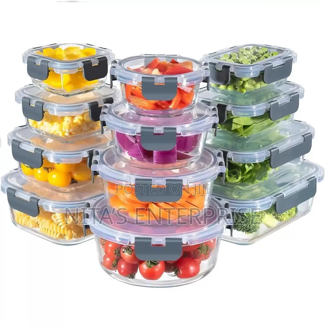 12pcs Borosilicate Glass Storage Bowls