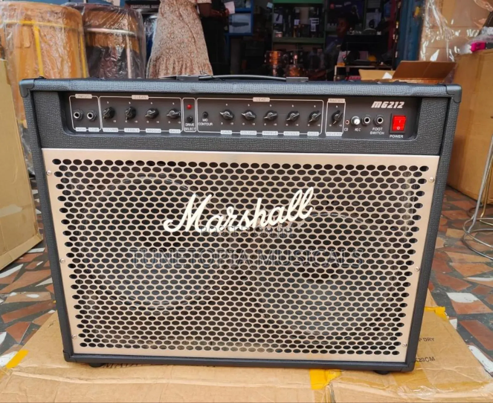 Marshall Mg212 Powerhouse 100-Watt Solid-State Lead Guitar Combo Amp