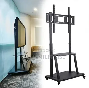60 to 100 Plus Tv Stand With Wheels Mobile Tv Stand