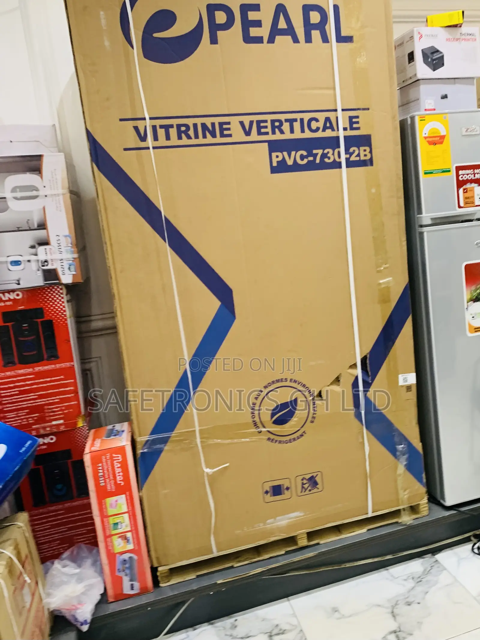 Elegant New Pearl PVC-730 Double Door Display Fridge