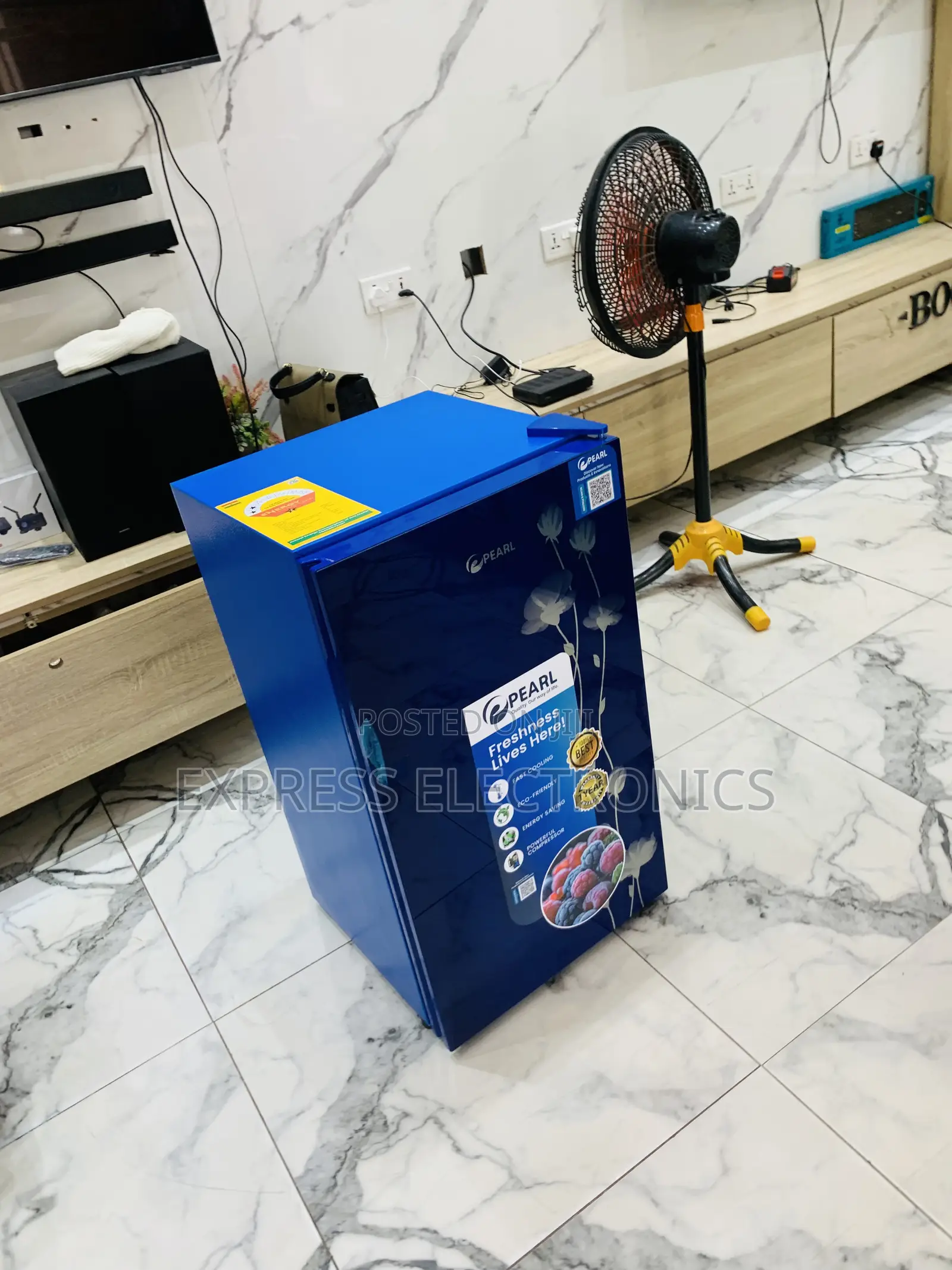Blue Single Door Fridge Pearl 80l