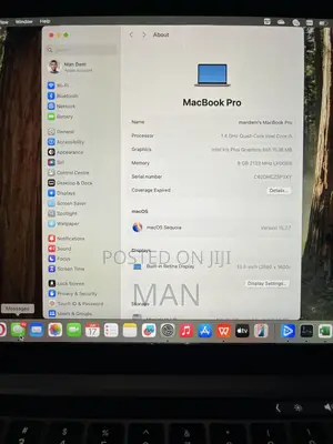 Laptop Apple MacBook Pro 2019 8GB Intel Core i5 SSD 256GB