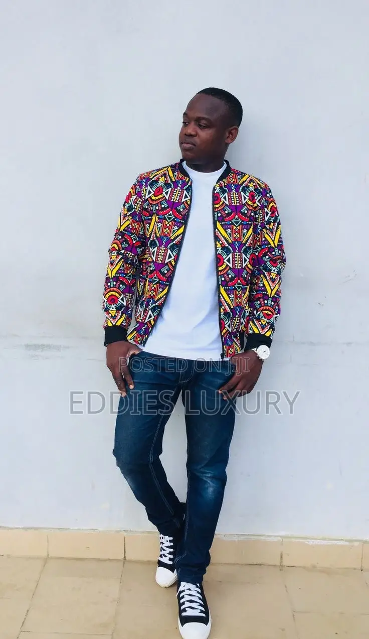 Exclusive African Print Men Bomber Jacket