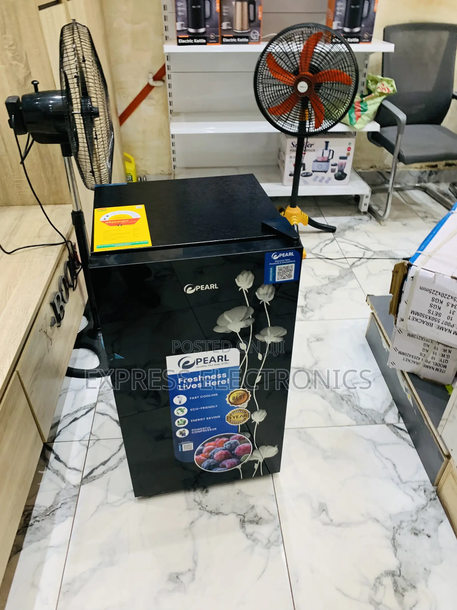 Place Your Order for Black Single Door Fridge Pearl 80l