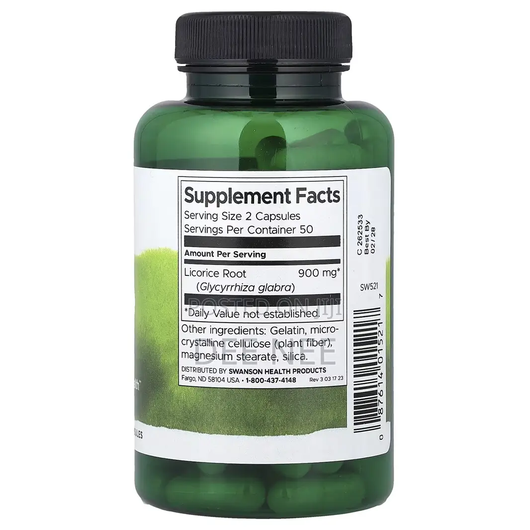 Swanson Vitamins, Licorice Root, 450 Mg, 100 Capsules