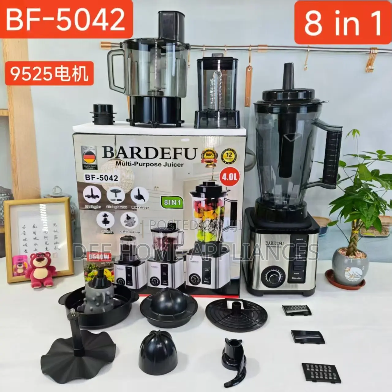 8in 1 Bardefu Blender With Garlic Peeler