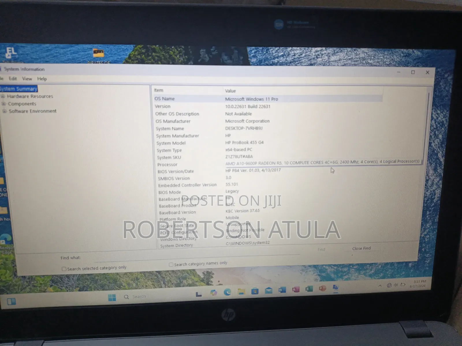 Laptop HP ProBook 450 G5 4GB AMD A10 HDD 500GB
