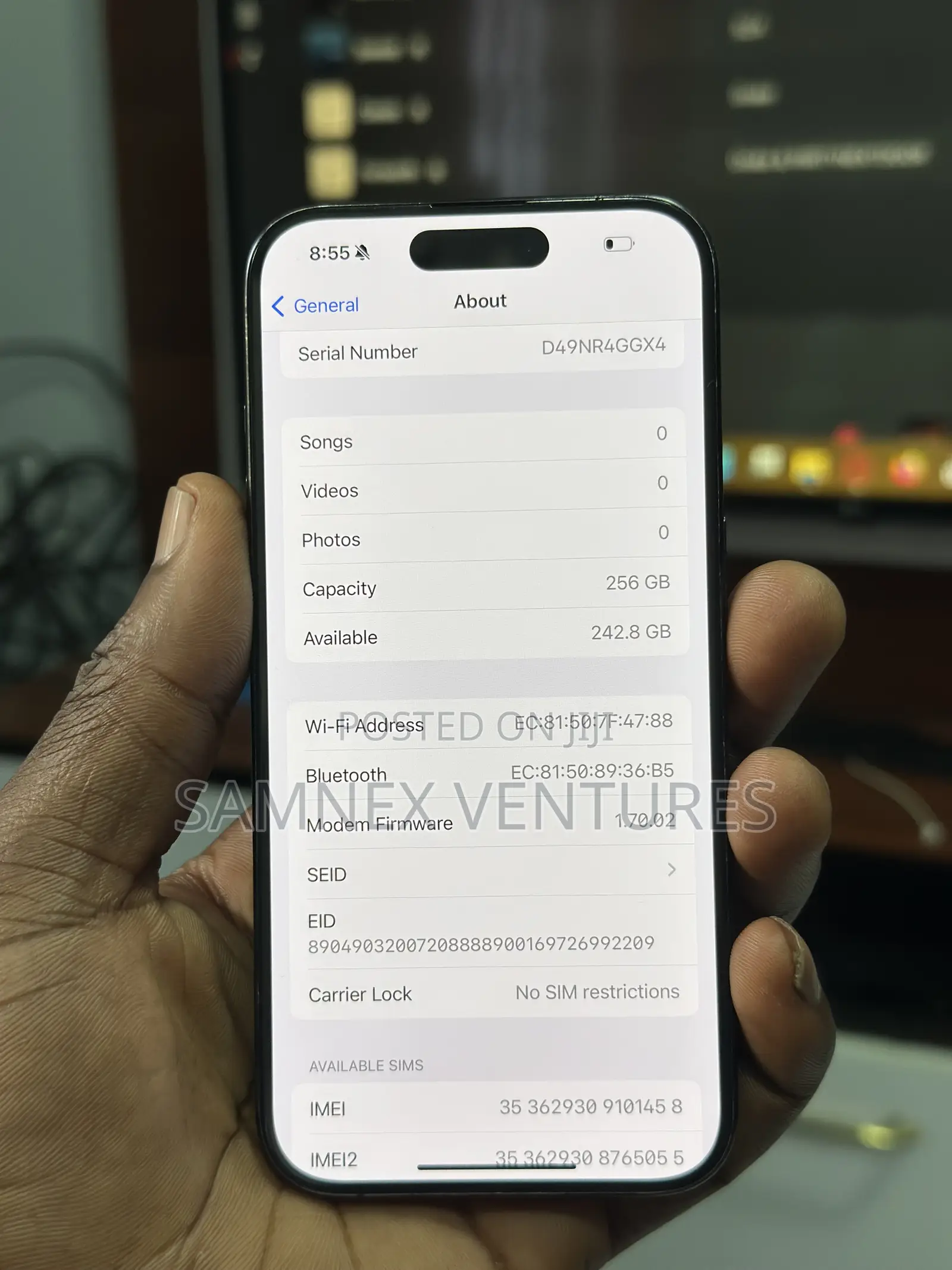 New Apple iPhone 15 Pro 256 GB Blue