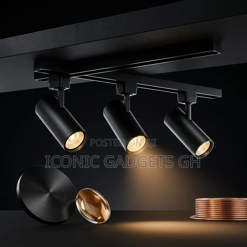Black Ceiling Track Lamp – Adjustable Spotlights