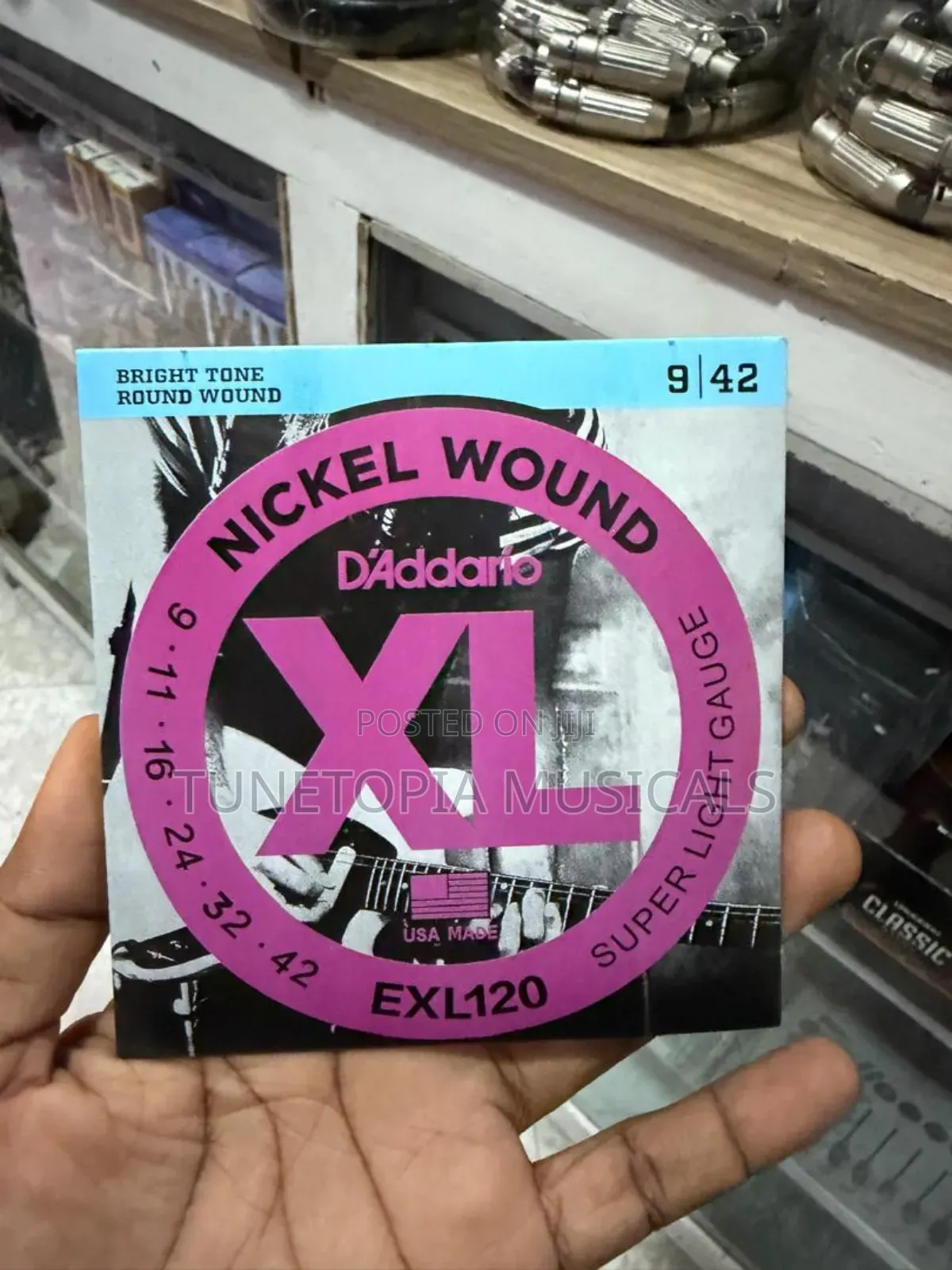 d'Addario Exl120 Xl Nickel Wound Electric Guitar Strings.