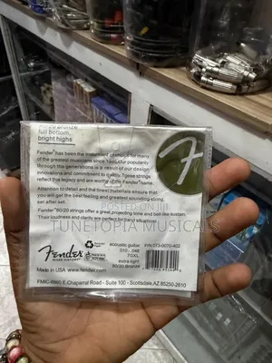 Fender 70xl 80/20 Bronze Extra Light Acoustic Guitar Strings.