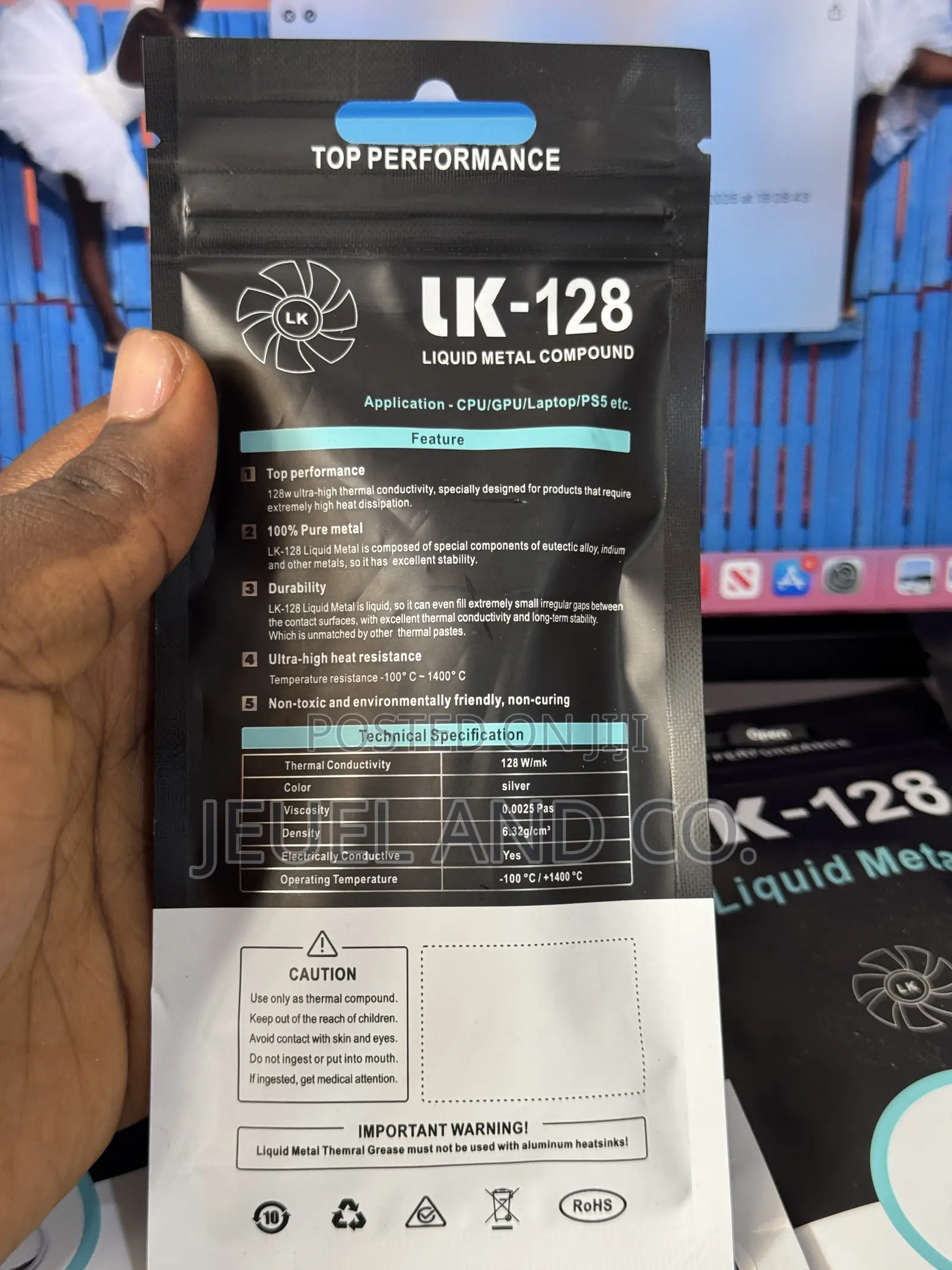 Lk-128 Liquid Metal Thermal Paste (1g) for Ps5, Ps4, Pc Etc.