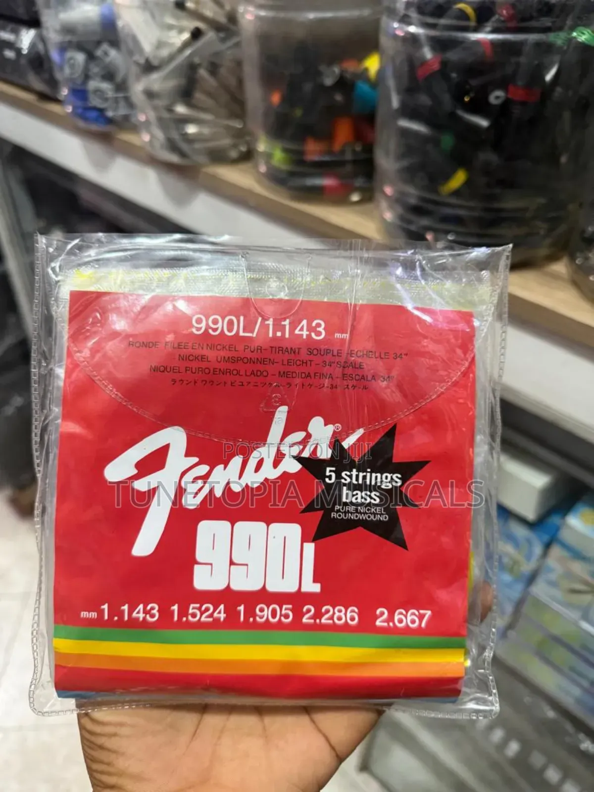 Fender 990l Pure Nickel Roundwound 5-String Bass Guitar Strings